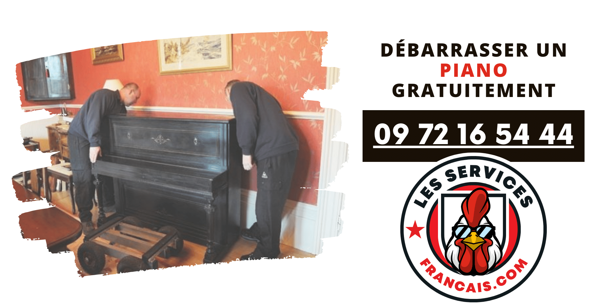 débarras piano gratuit est un service proposé par notre société qui prend en charge votre piano sans frais